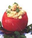 Gevulde tomaten met mimosa-mousse