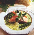 Zalmmoten met basilicum