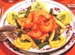Gebakken scampi met courgette